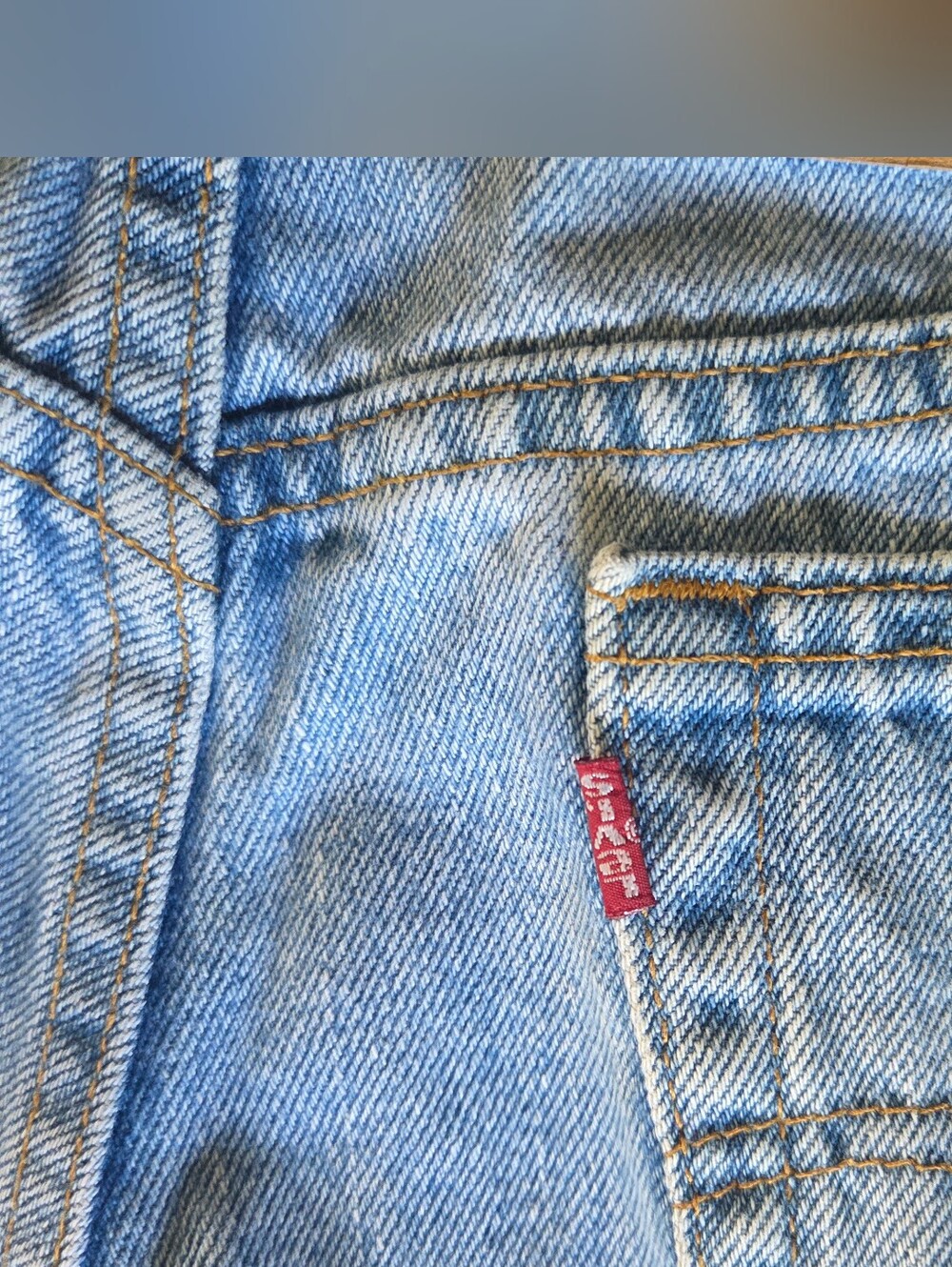 Vintage 1996 Levis 555 Men Blue Jeans Batwing Red Tab Made In The USA 36x30 - Picture 6 of 10
